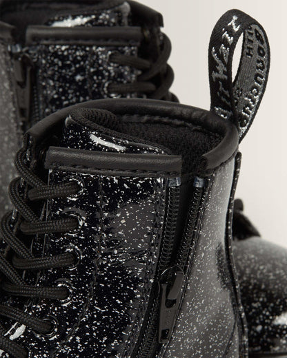 Toddler 1460 Glitter Lace Up Boots in Black