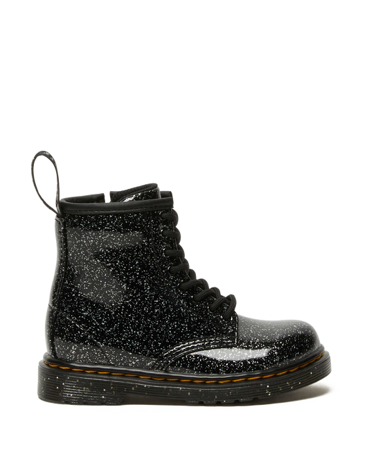 Toddler 1460 Glitter Lace Up Boots in Black