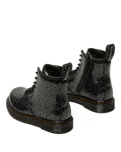 Toddler 1460 Glitter Lace Up Boots in Black