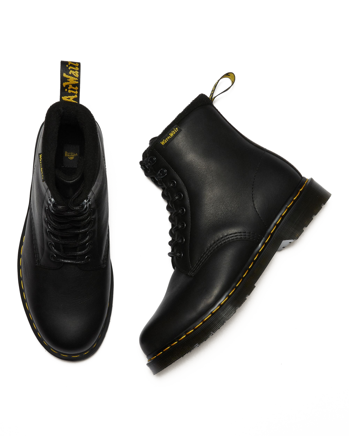 1460 Warmwair Leather Lace Up Boots in Black