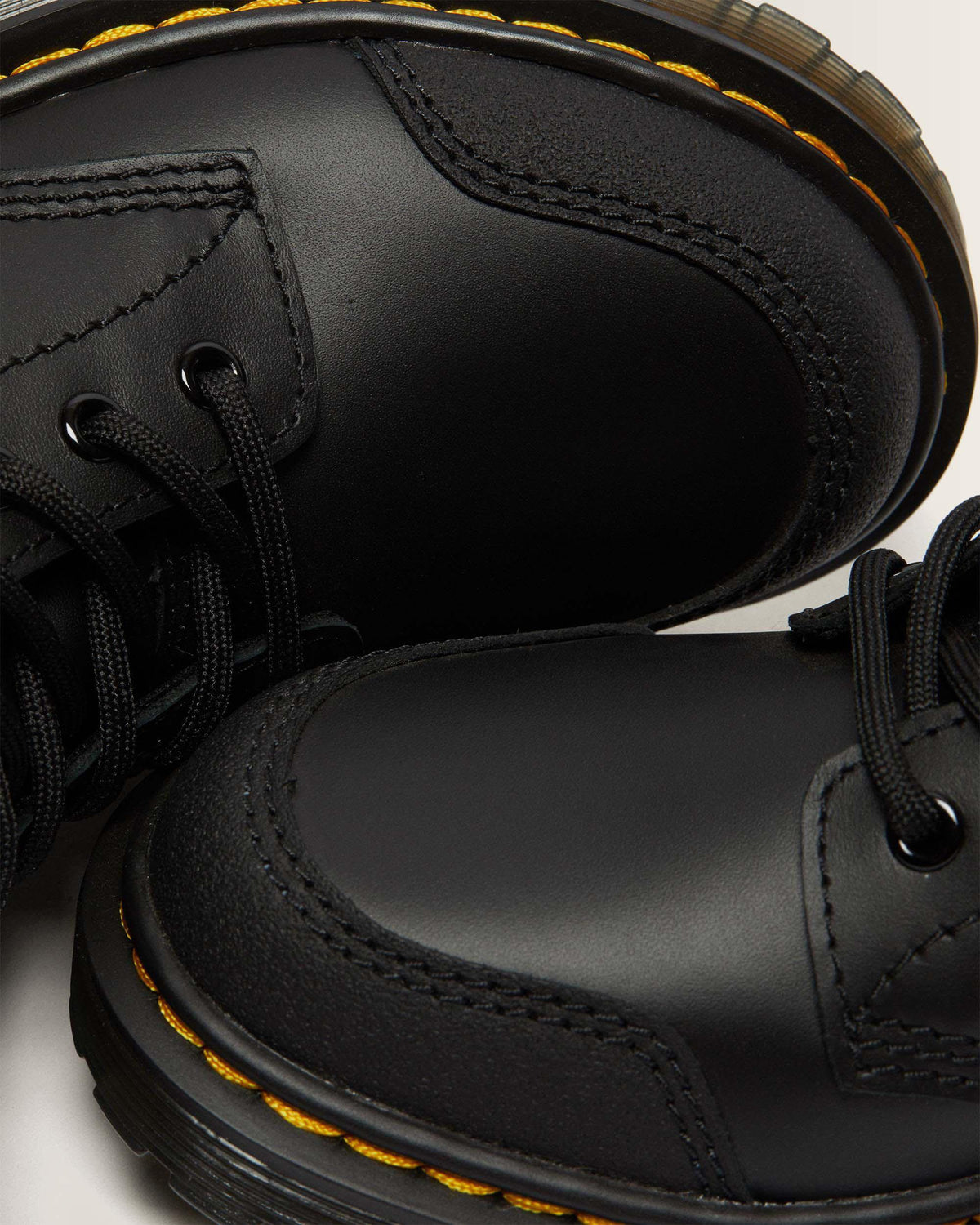 Junior 1460 Overlay Leather Boots in Black