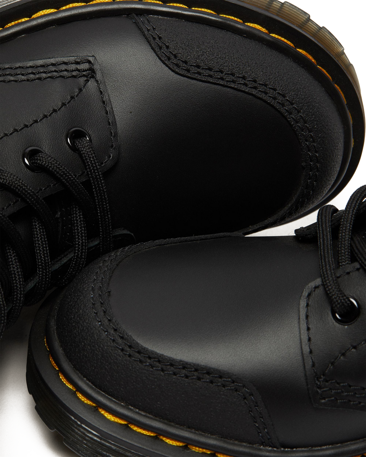 Junior 1460 Overlay Leather Boots in Black