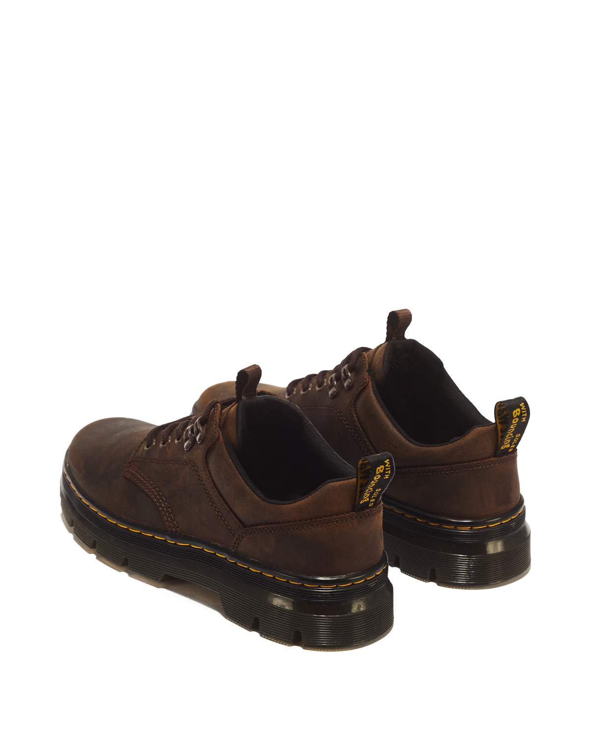 Reeder Crazy Horse Leather Utility Shoes in Dark Brown