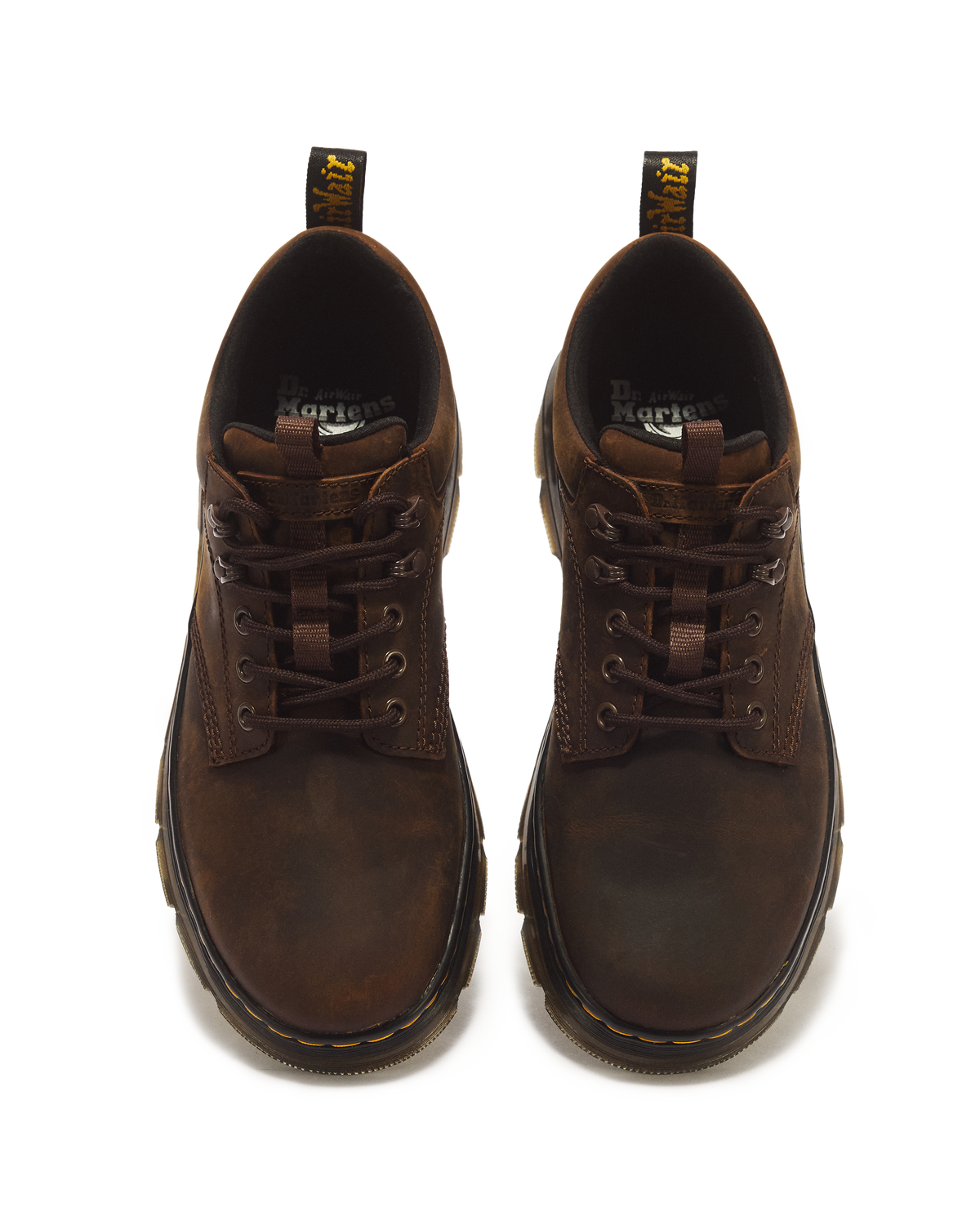 Reeder Crazy Horse Leather Utility Shoes in Dark Brown