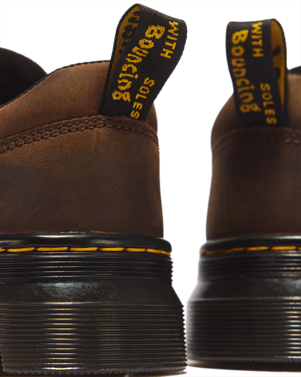 Reeder Crazy Horse Leather Utility Shoes in Dark Brown