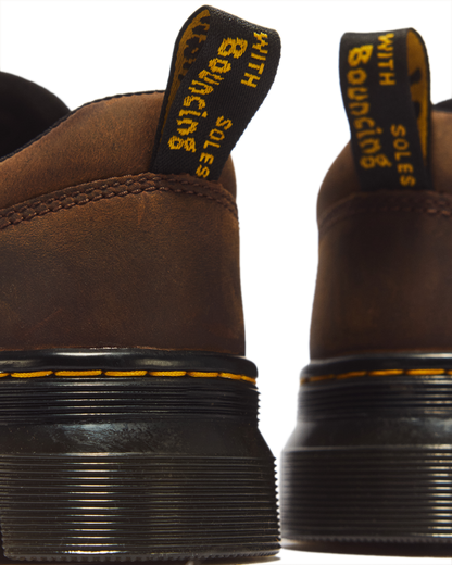 Reeder Crazy Horse Leather Utility Shoes in Dark Brown