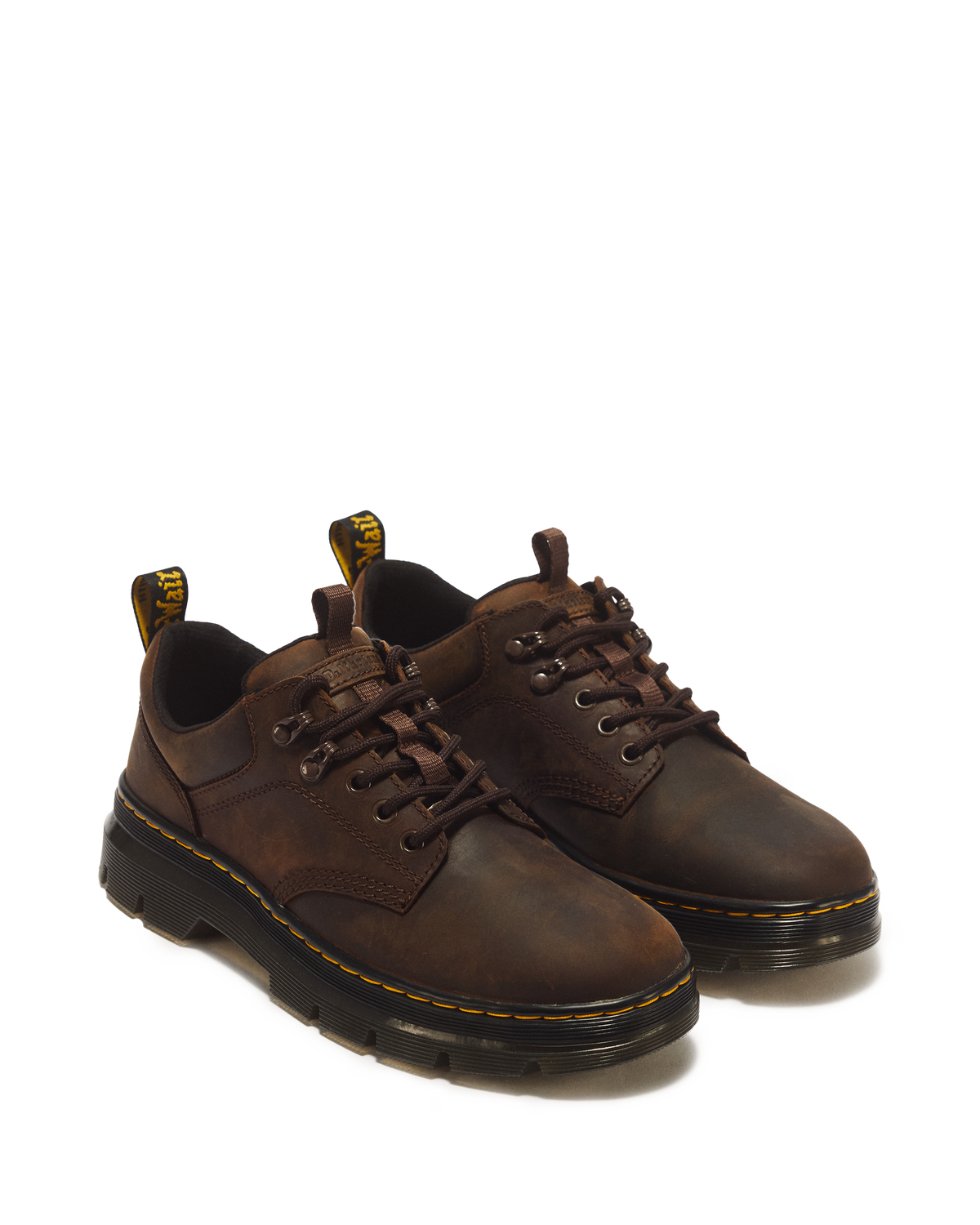 Reeder Crazy Horse Leather Utility Shoes in Dark Brown