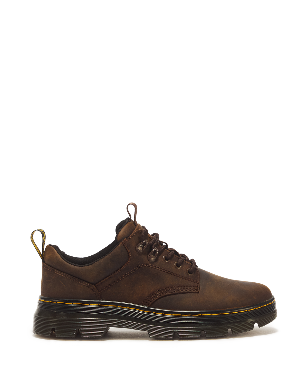 Reeder Crazy Horse Leather Utility Shoes in Dark Brown