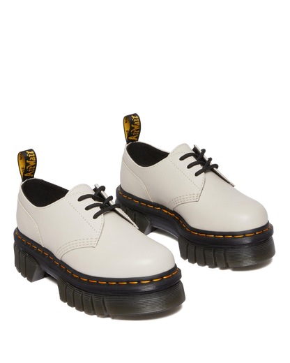 Audrick Nappa Leather Platform Shoes in Cobblestone Grey