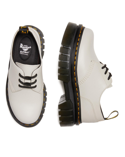 Audrick Nappa Leather Platform Shoes in Cobblestone Grey