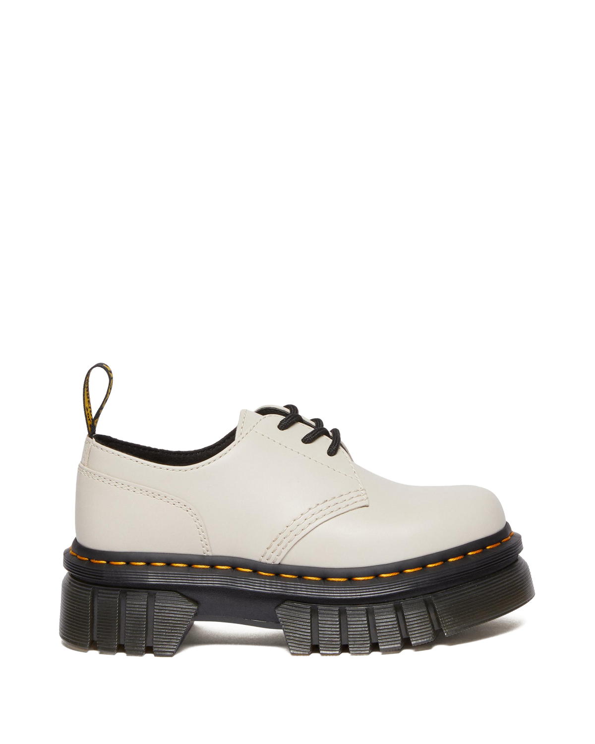 Audrick Nappa Leather Platform Shoes in Cobblestone Grey