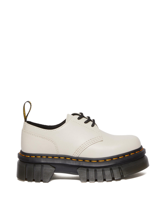 Audrick Nappa Leather Platform Shoes in Cobblestone Grey