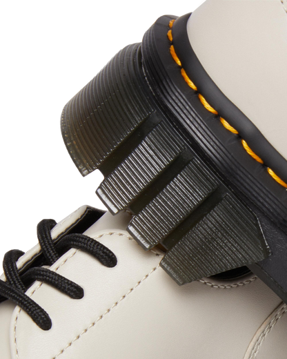 Audrick Nappa Leather Platform Shoes in Cobblestone Grey