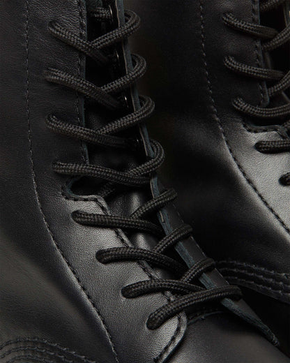 Audrick Nappa Leather Platform Ankle Boots in Black