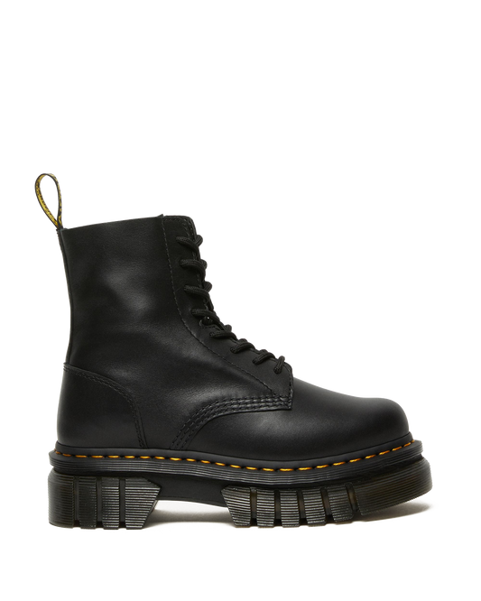 Audrick Nappa Leather Platform Ankle Boots in Black