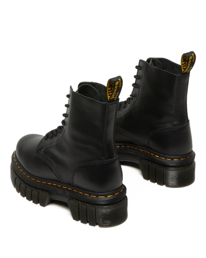 Audrick Nappa Leather Platform Ankle Boots in Black