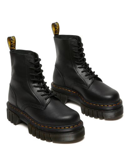 Audrick Nappa Leather Platform Ankle Boots in Black