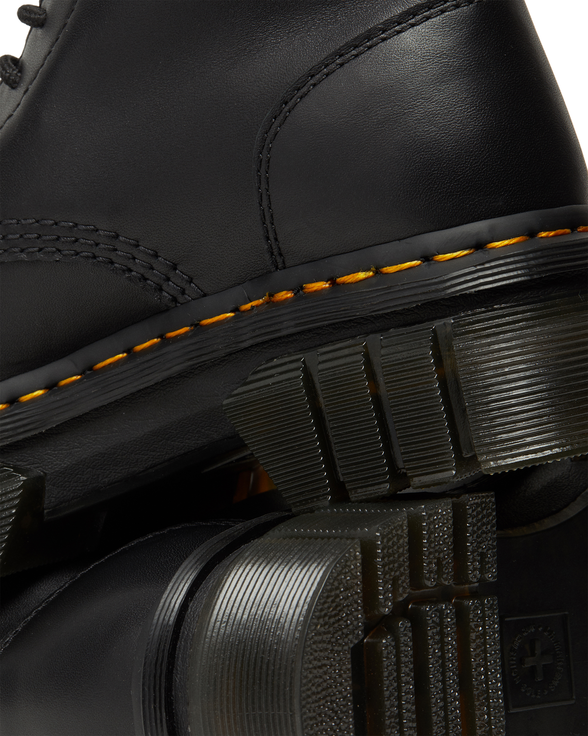 Audrick Nappa Leather Platform Ankle Boots in Black
