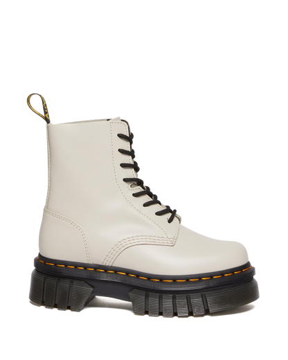 Audrick Nappa Leather Platform Ankle Boots in Cobblestone Grey