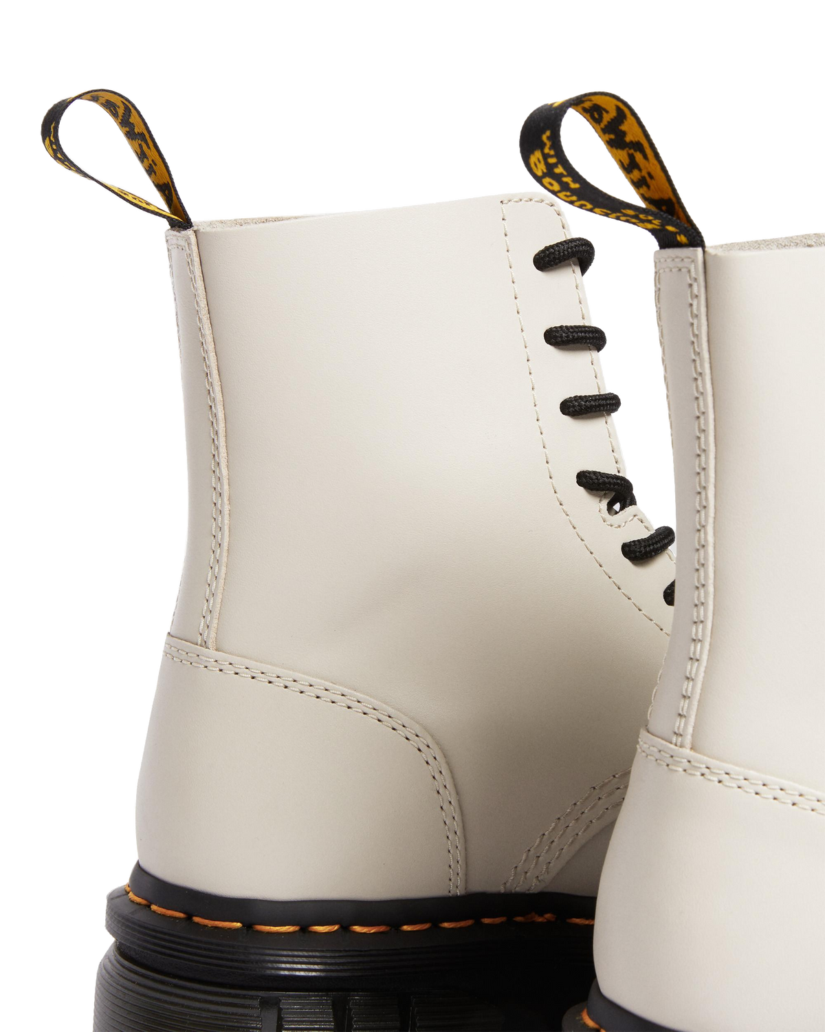 Audrick Nappa Leather Platform Ankle Boots in Cobblestone Grey