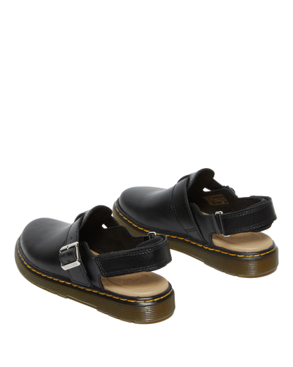 Junior Jorgie Leather Slingback Mules in Black