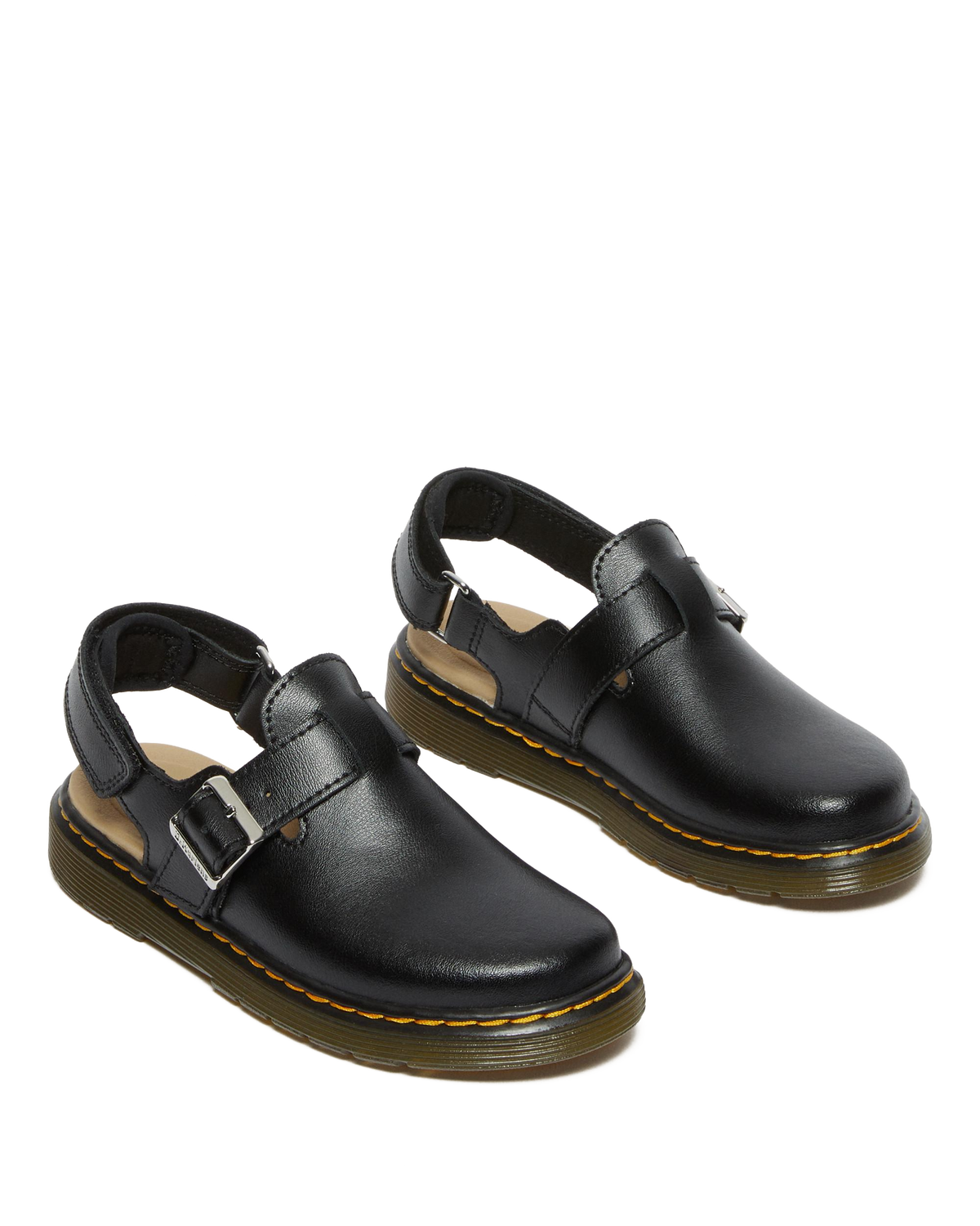 Junior Jorgie Leather Slingback Mules in Black