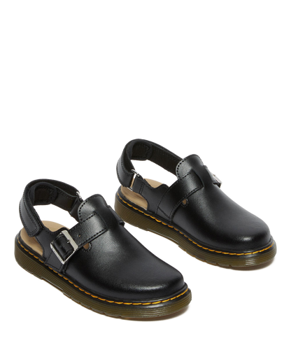 Junior Jorgie Leather Slingback Mules in Black
