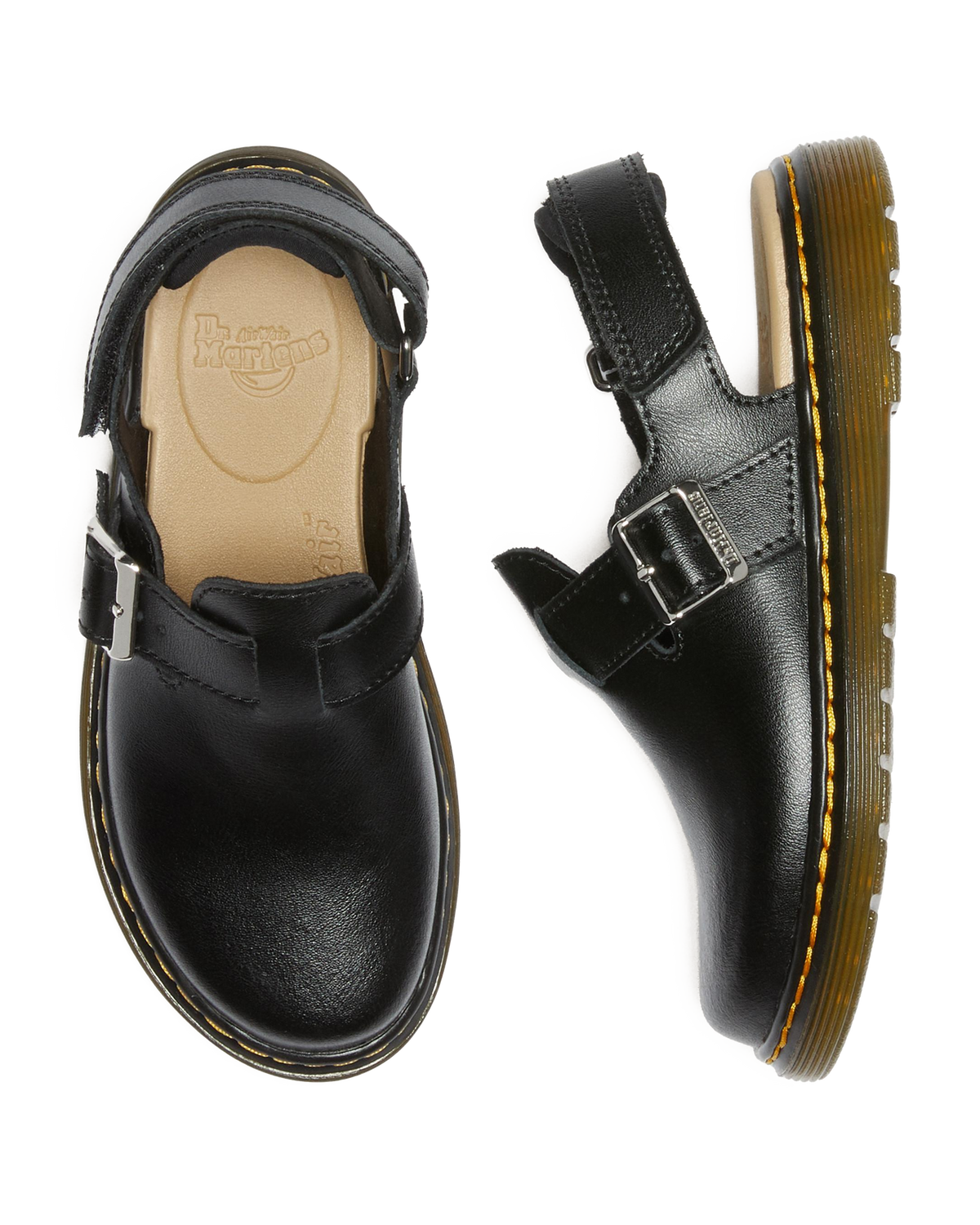 Junior Jorgie Leather Slingback Mules in Black