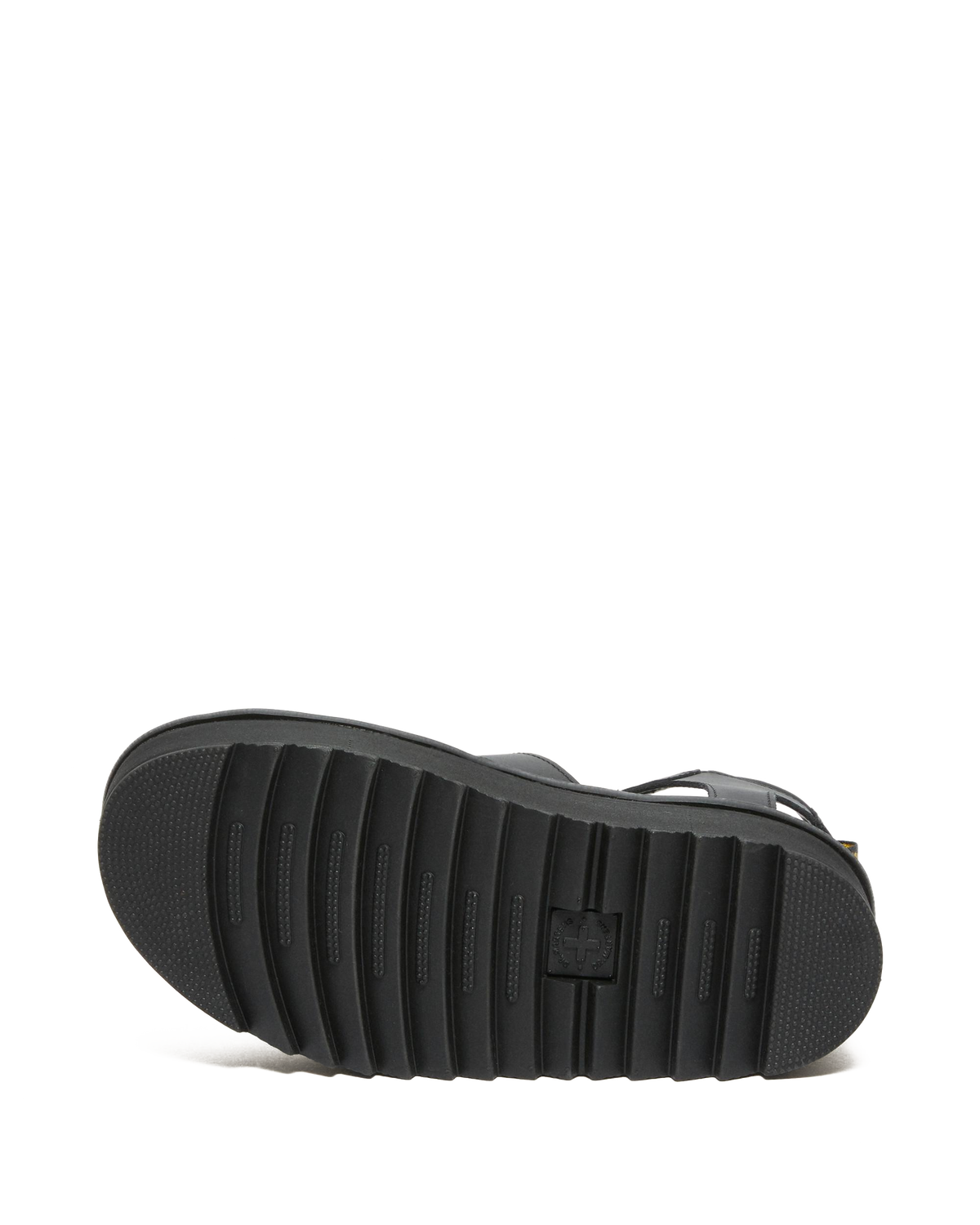 Blaire Hydro Leather Platform Strap Sandals in Black