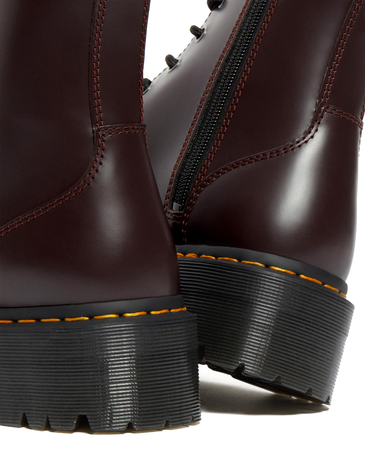 Jadon Boot Smooth Leather Platforms in Burgundy