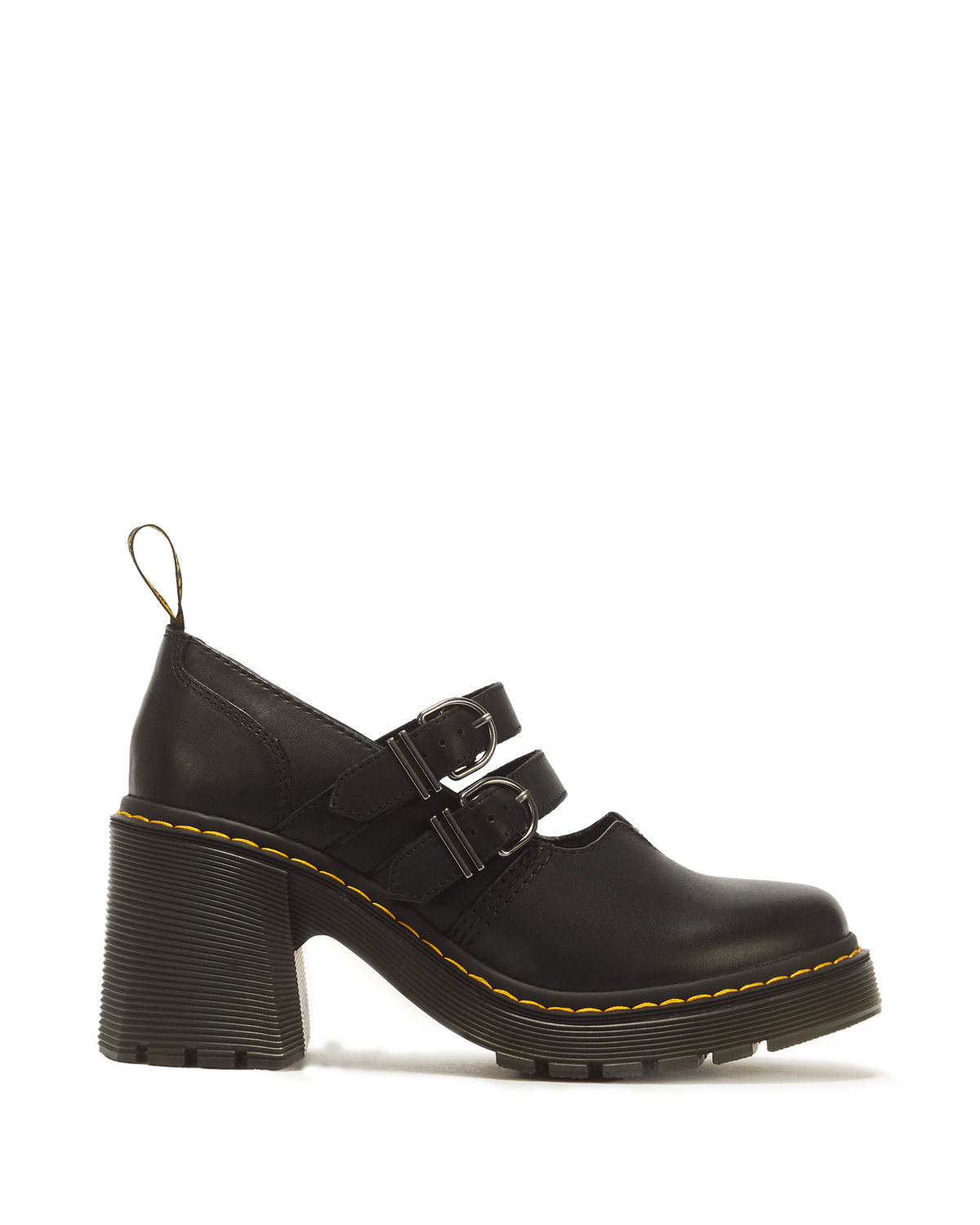 Eviee Sendal Leather Heeled Shoes in Black