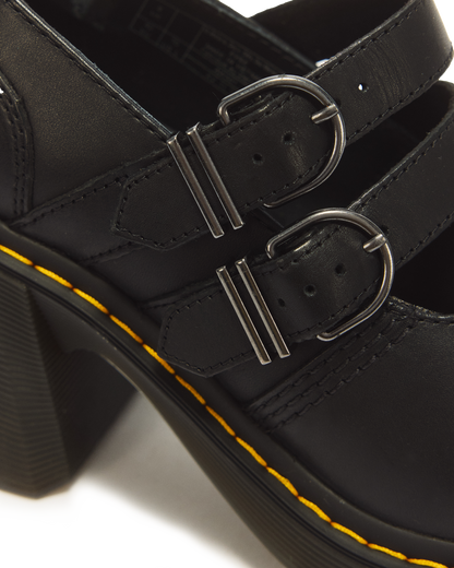 Eviee Sendal Leather Heeled Shoes in Black