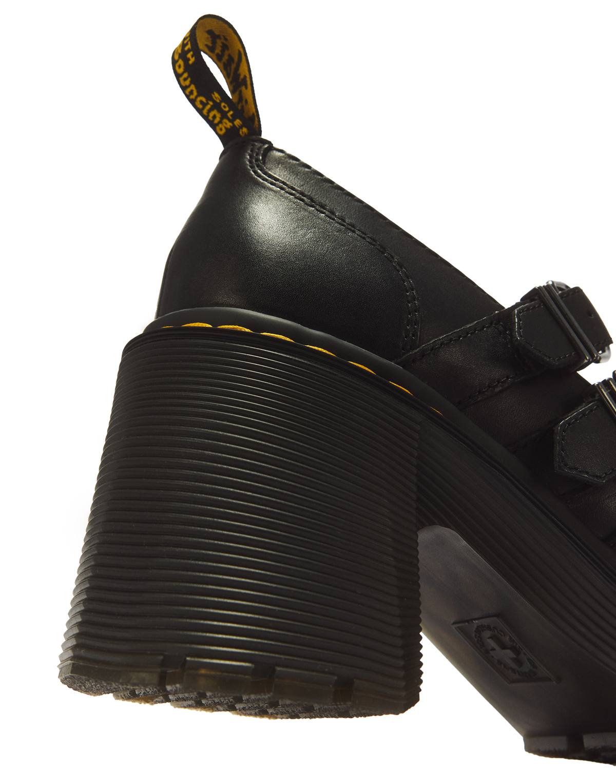 Eviee Sendal Leather Heeled Shoes in Black