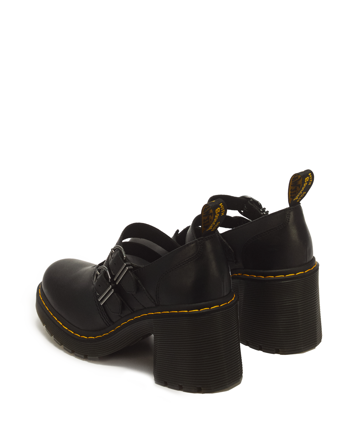 Eviee Sendal Leather Heeled Shoes in Black