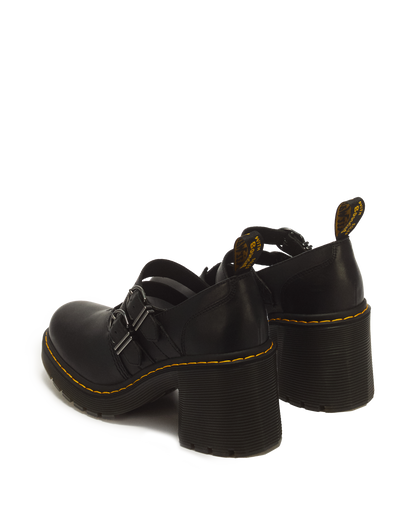 Eviee Sendal Leather Heeled Shoes in Black