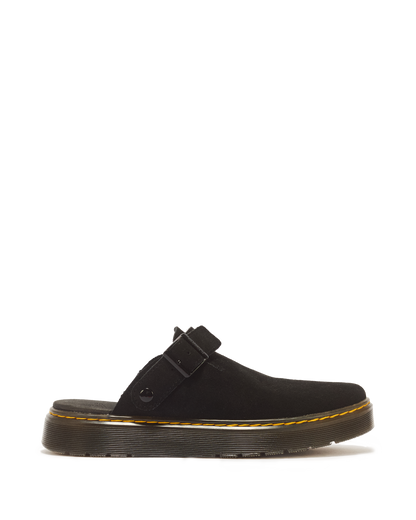 Carlson Suede Casual Slingback Mules in Black