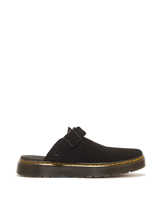 Carlson Suede Casual Slingback Mules in Black