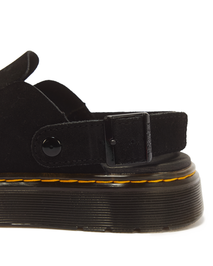 Carlson Suede Casual Slingback Mules in Black