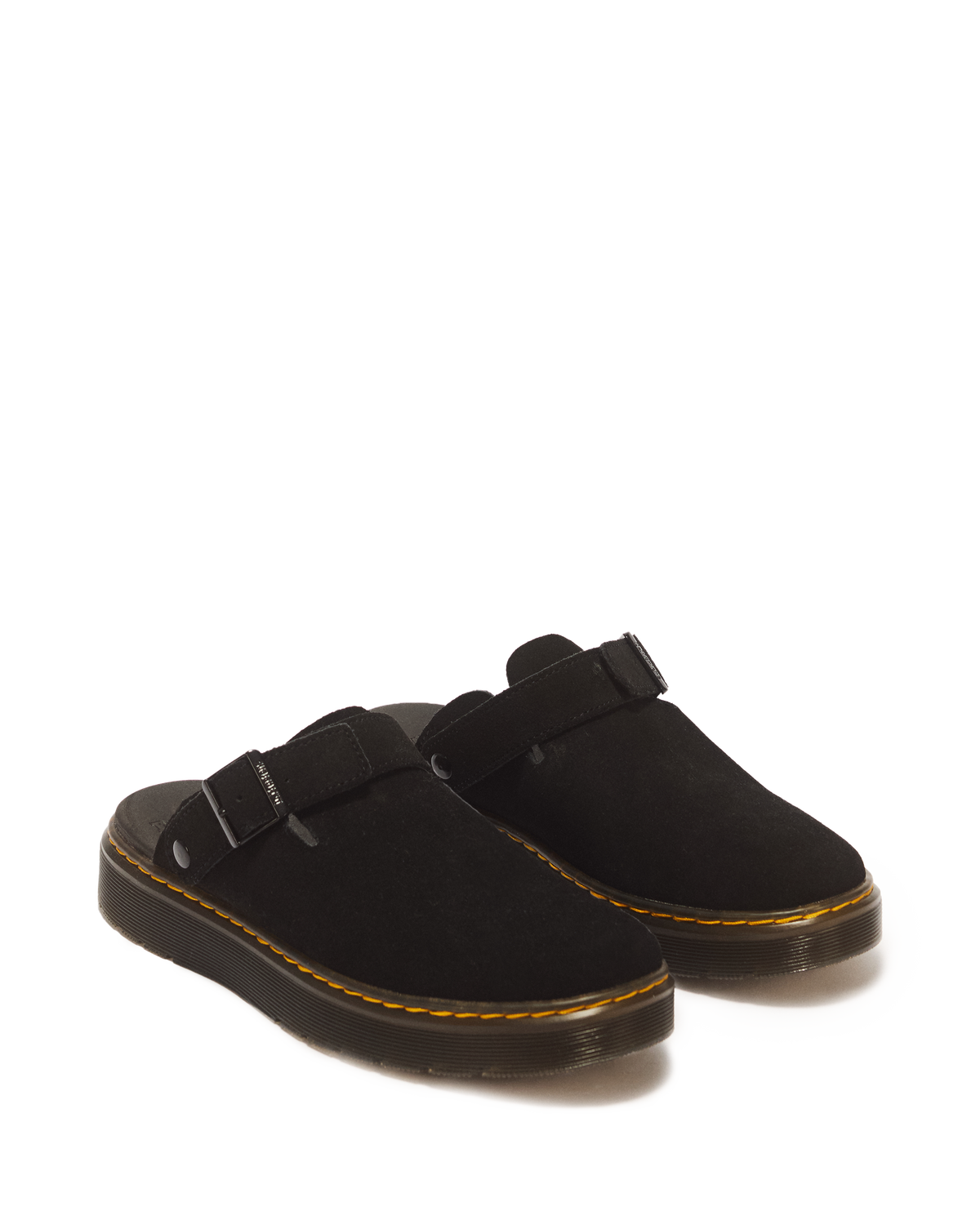 Carlson Suede Casual Slingback Mules in Black