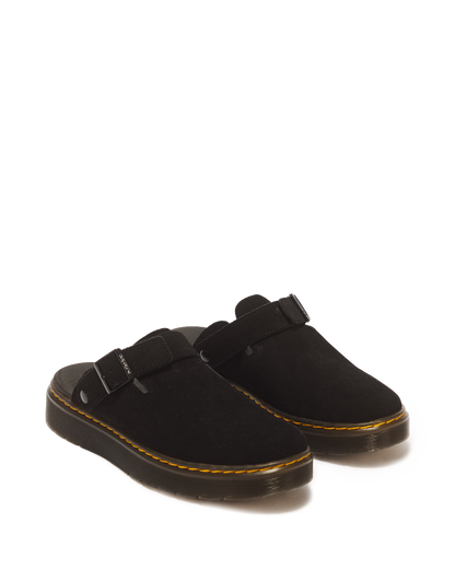 Carlson Suede Casual Slingback Mules in Black