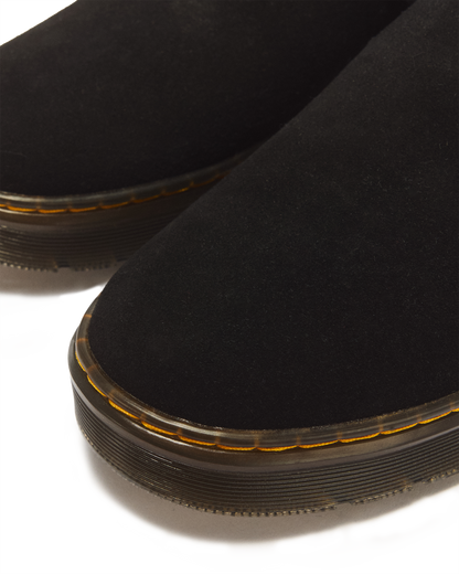 Carlson Suede Casual Slingback Mules in Black