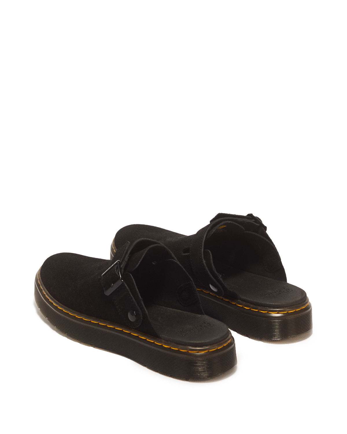 Carlson Suede Casual Slingback Mules in Black