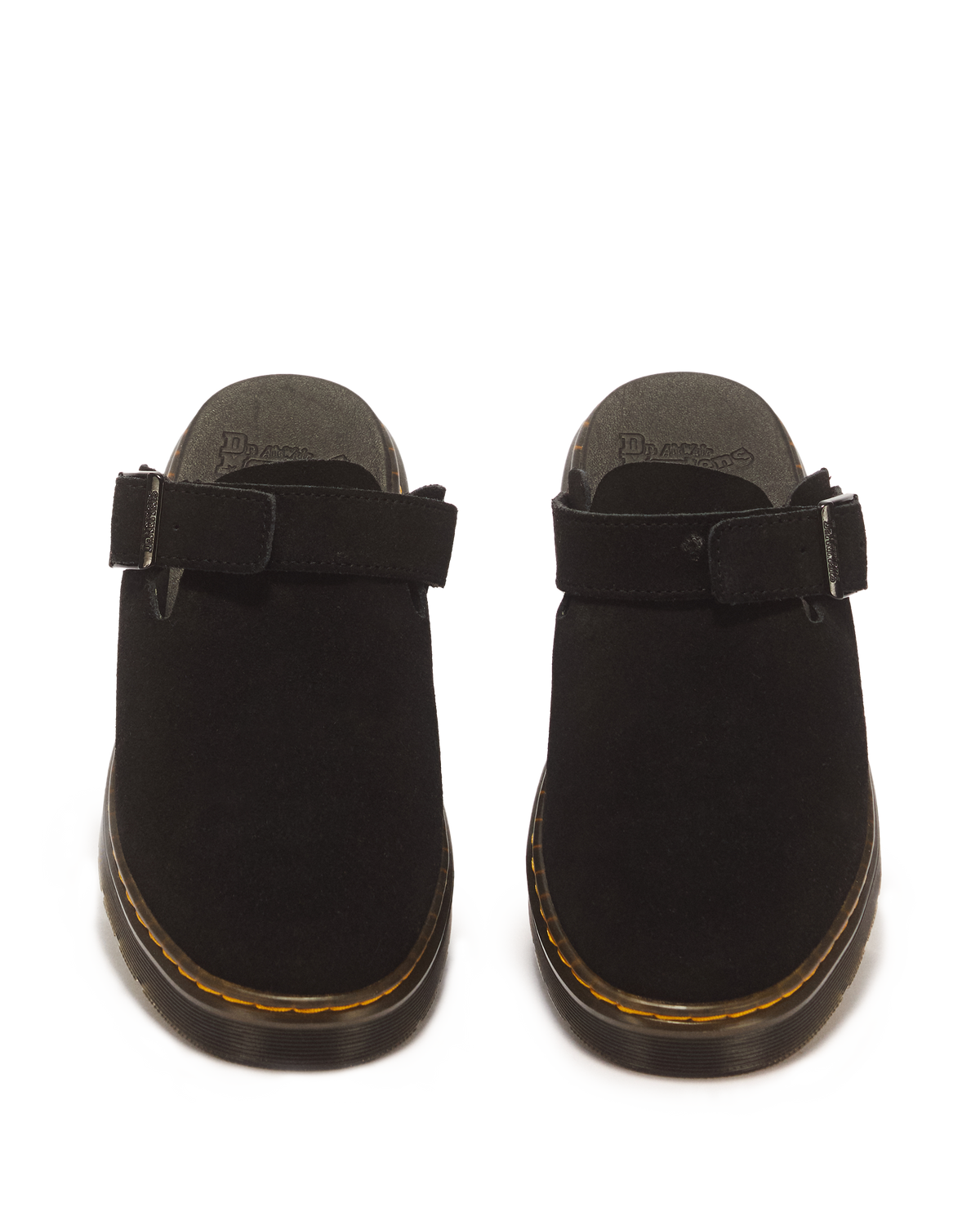 Carlson Suede Casual Slingback Mules in Black