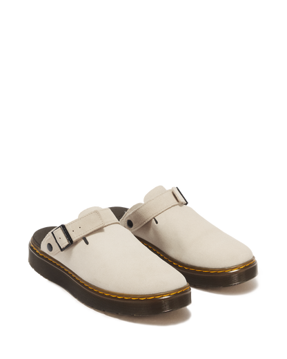 Carlson Suede Casual Slingback Mules in Sand