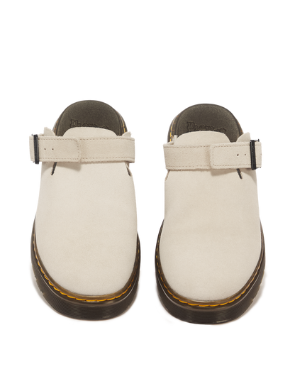 Carlson Suede Casual Slingback Mules in Sand