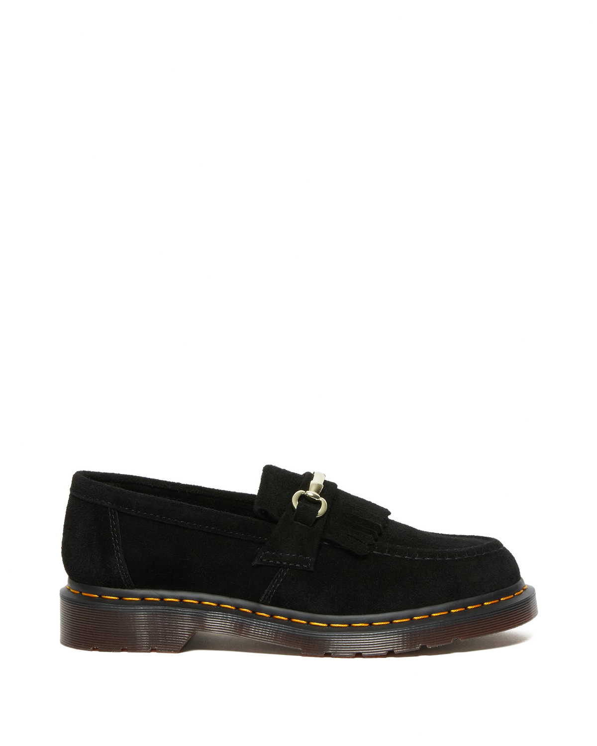 Adrian Snaffle Suede Loafers in Black