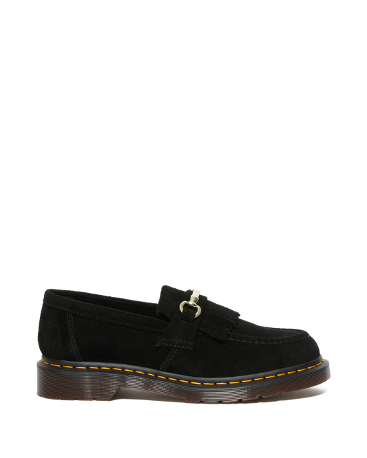 Adrian Snaffle Suede Loafers in Black