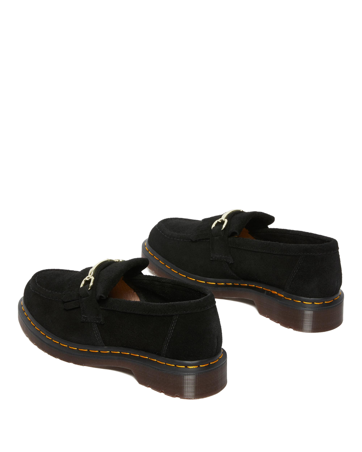 Adrian Snaffle Suede Loafers in Black