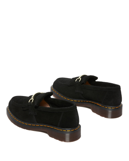 Adrian Snaffle Suede Loafers in Black