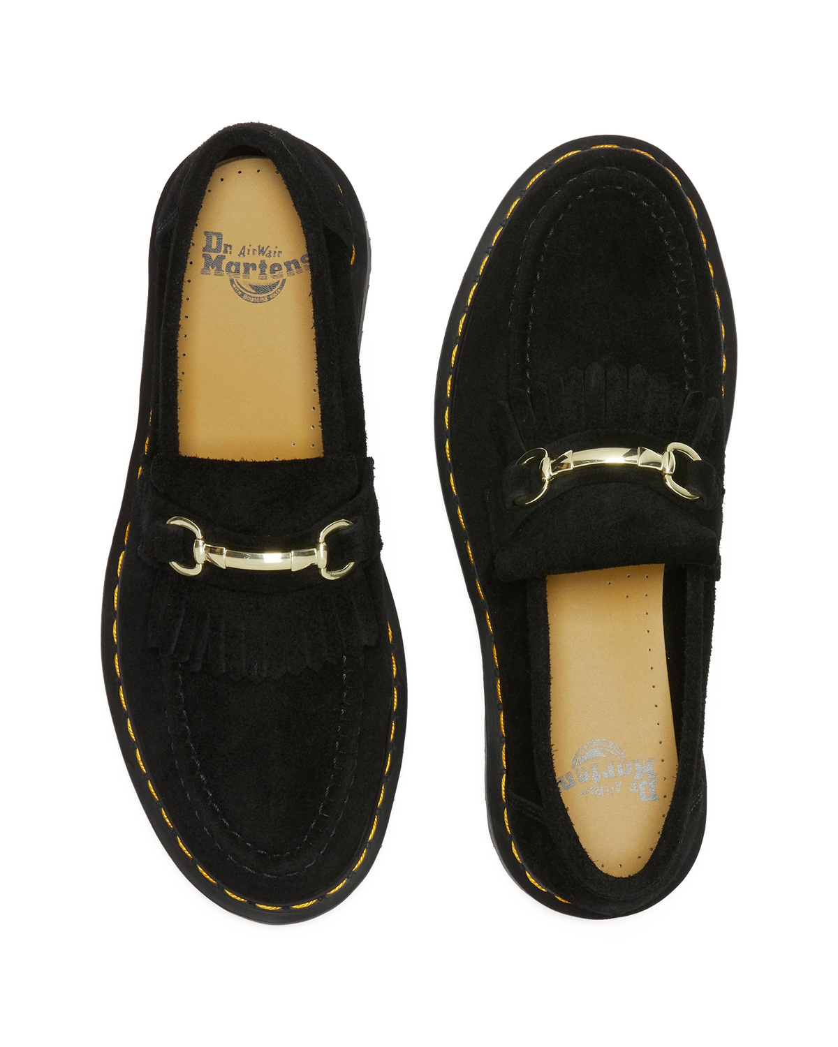 Adrian Snaffle Suede Loafers in Black